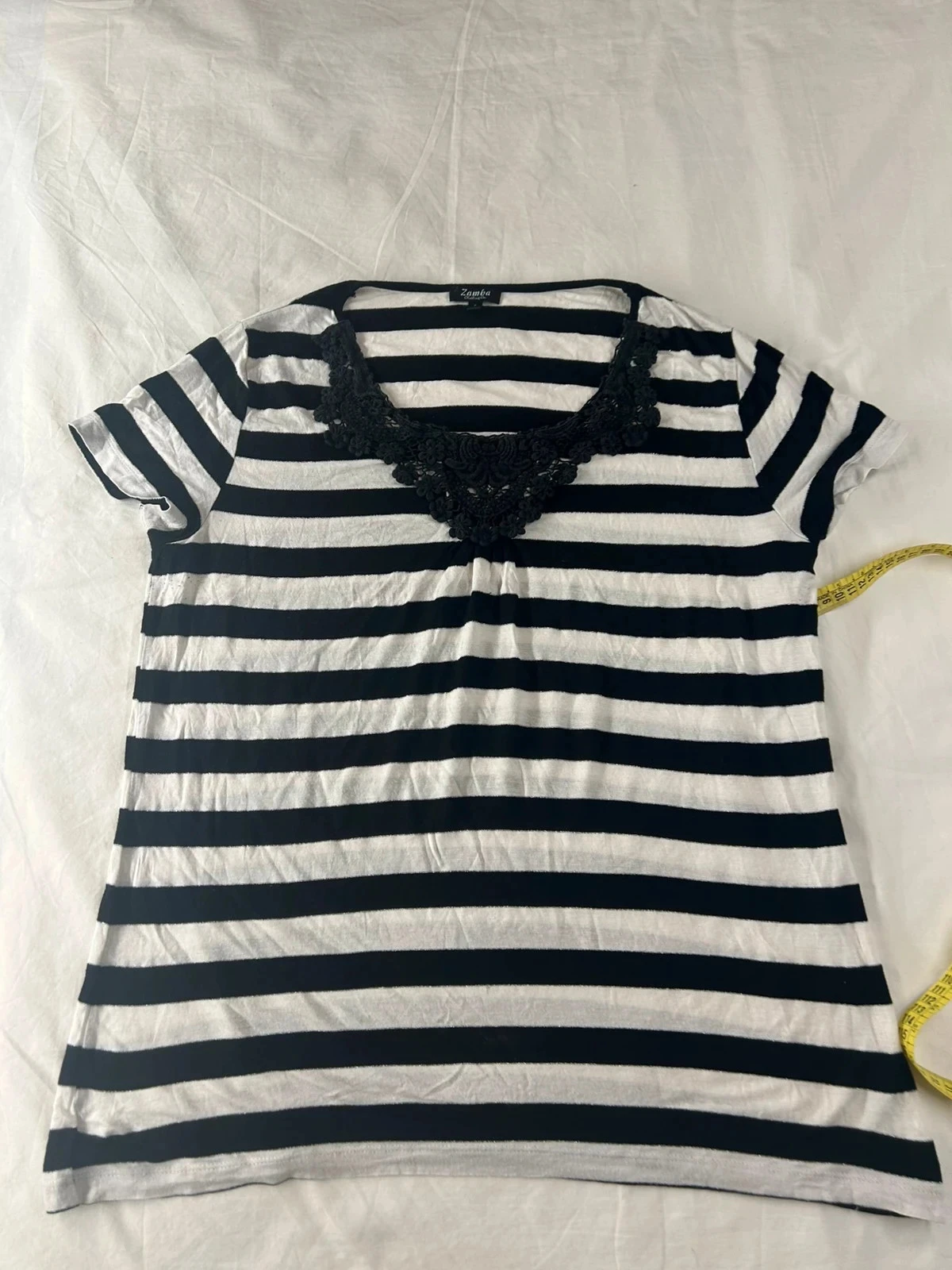 Zwart-witte gestreepte t-shirt zamba – photo 2